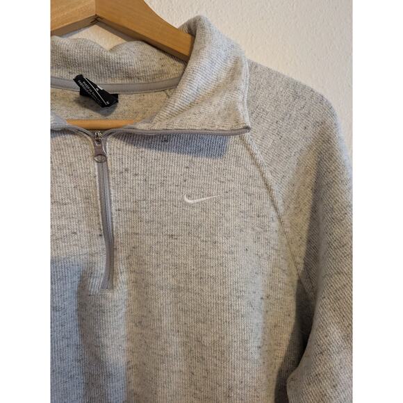 Nike Gray quarter zip pullover Sweater size M - Picture 3 of 8
